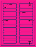 1,000 Fluorescent Pink Laser Only sheets with Permanent adhesive