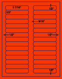 1,000 Fluorescent Red Laser Only sheets with Permanent adhesive