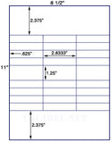 US3695-2.833''x.625''-24 up on a 8 1/2"x11" label sheet.