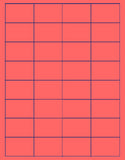 1,000 Fluorescent Red Laser Only sheets with Permanent adhesive
