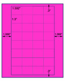 1,000 Fluorescent Pink Laser Only sheets with Permanent adhesive