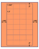 1,000 Fluorescent Orange Laser Only sheets wtih Permanent adhesive