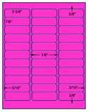 1,000 Fluorescent Pink Laser Only sheets with Permanent adhesive