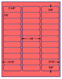 1,000 Fluorescent Red Laser Only sheets with Permanent adhesive