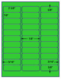 1,000 Fluorescent Green Laser Only sheets with Permanent adhesive