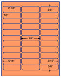 1,000 Fluorescent Orange Laser Only sheets wtih Permanent adhesive