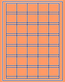 1,000 Fluorescent Orange Laser Only sheets wtih Permanent adhesive
