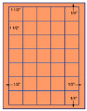 1,000 Fluorescent Orange Laser Only sheets wtih Permanent adhesive