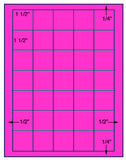 1,000 Fluorescent Pink Laser Only sheets with Permanent adhesive