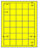 1,000 Fluorescent Yellow Laser Only sheets with Permanent adhesive