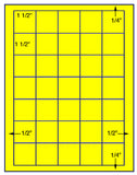 US3710-1 1/2'' Square 35 up on a 8 1/2"x11" label sheet.