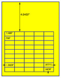 1,000 Fluorescent Yellow Laser Only sheets with Permanent adhesive