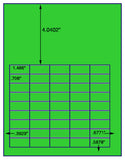 1,000 Fluorescent Green Laser Only sheets with Permanent adhesive
