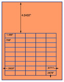 1,000 Fluorescent Orange Laser Only sheets wtih Permanent adhesive
