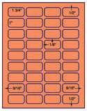 1,000 Fluorescent Orange Laser Only sheets wtih Permanent adhesive