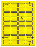1,000 Fluorescent Yellow Laser Only sheets with Permanent adhesive