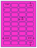 1,000 Fluorescent Pink Laser Only sheets with Permanent adhesive