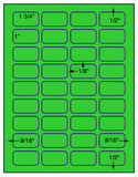 1,000 Fluorescent Green Laser Only sheets with Permanent adhesive