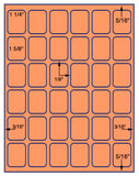 1,000 Fluorescent Orange Laser Only sheets wtih Permanent adhesive