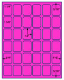 1,000 Fluorescent Pink Laser Only sheets with Permanent adhesive