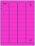 1,000 Fluorescent Pink Laser Only sheets with Permanent adhesive