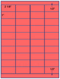 1,000 Fluorescent Red Laser Only sheets with Permanent adhesive