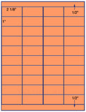 1,000 Fluorescent Orange Laser Only sheets wtih Permanent adhesive