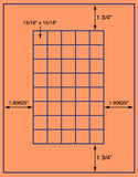 1,000 Fluorescent Orange Laser Only sheets wtih Permanent adhesive