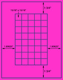 1,000 Fluorescent Pink Laser Only sheets with Permanent adhesive