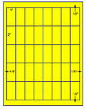 1,000 Fluorescent Yellow Laser Only sheets with Permanent adhesive