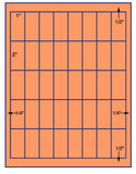 1,000 Fluorescent Orange Laser Only sheets wtih Permanent adhesive