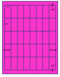 1,000 Fluorescent Pink Laser Only sheets with Permanent adhesive