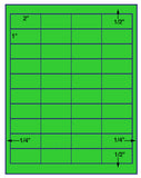 1,000 Fluorescent Green Laser Only sheets with Permanent adhesive