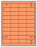 1,000 Fluorescent Orange Laser Only sheets wtih Permanent adhesive