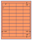 US3739 - 2'' x 1'' - 40 up on a 8 1/2" x 11" label sheet.