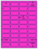 1,000 Fluorescent Pink Laser Only sheets with Permanent adhesive