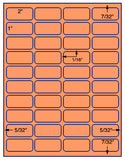 1,000 Fluorescent Orange Laser Only sheets wtih Permanent adhesive
