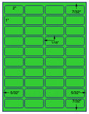 1,000 Fluorescent Green Laser Only sheets with Permanent adhesive