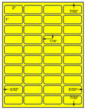 US3740-2''x1'' 40 up w/Gutters on a 8 1/2"x11" label sheet.