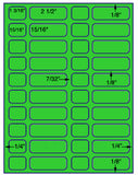 1,000 Fluorescent Green Laser Only sheets with Permanent adhesive