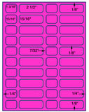 1,000 Fluorescent Pink Laser Only sheets with Permanent adhesive
