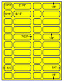 1,000 Fluorescent Yellow Laser Only sheets with Permanent adhesive