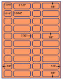 1,000 Fluorescent Orange Laser Only sheets wtih Permanent adhesive