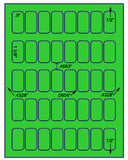 1,000 Fluorescent Green Laser Only sheets with Permanent adhesive