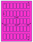 1,000 Fluorescent Pink Laser Only sheets with Permanent adhesive