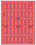 1,000 Fluorescent Red Laser Only sheets with Permanent adhesive