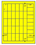 1,000 Fluorescent Yellow Laser Only sheets with Permanent adhesive