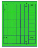1,000 Fluorescent Green Laser Only sheets with Permanent adhesive