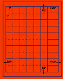 1,000 Fluorescent Red Laser Only sheets with Permanent adhesive