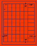 US3743-1'' x 2''-40 up w/Perfs on a 8 1/2"x11" label sheet.